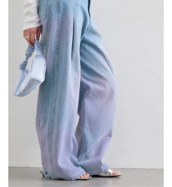 U by SPICK&SPAN「ルーズタックバギーデニム」|デニム|