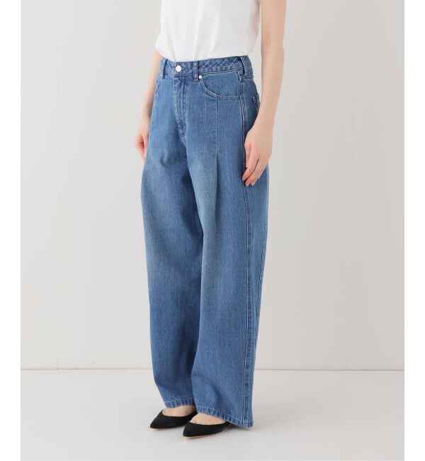 U by SPICK&SPAN「ルーズタックバギーデニム」|デニム|