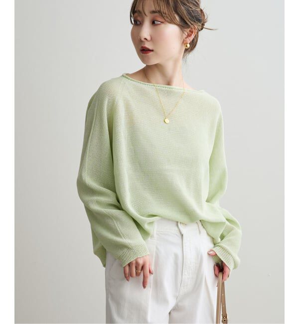 NOBLE「《追加予約・新色》ペーパーヤーン裏天竺プルオーバー」|ニット・セーター|