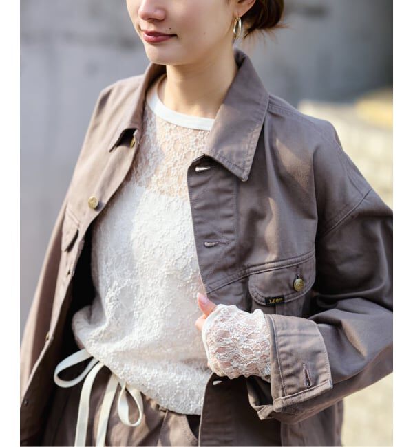 FRAMeWORK「≪追加≫IRONING/アイロニング flower lace ロングスリーブ 3」|Tシャツ・カットソー|