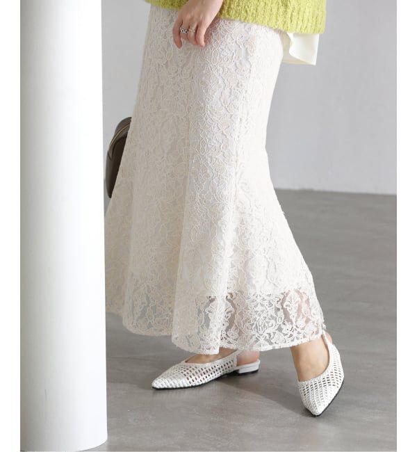  「【洗える】マーメイドレーススカート」|スカート|