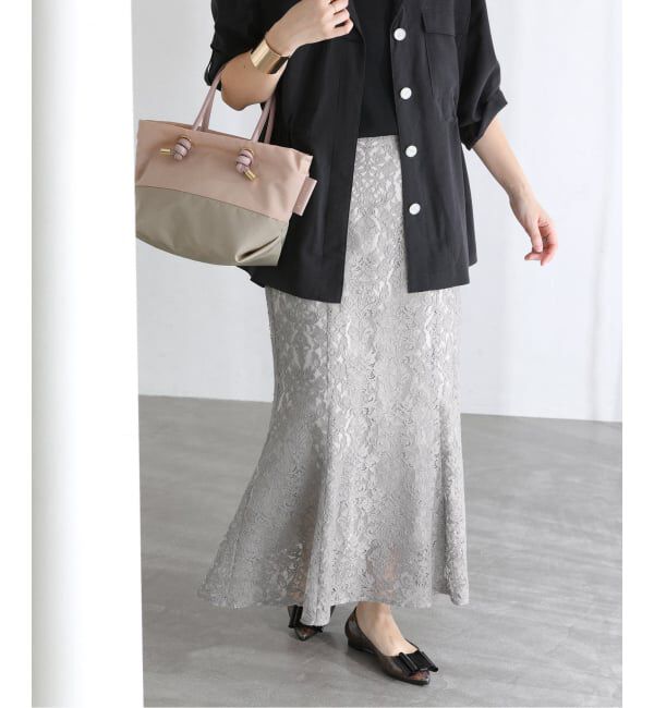  「【洗える】マーメイドレーススカート」|スカート|