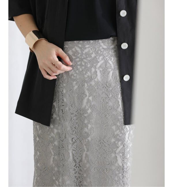  「【洗える】マーメイドレーススカート」|スカート|