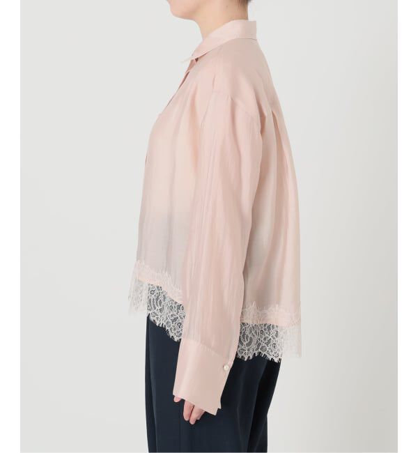  「《予約》【洗える】レーストリミングシャツ」|シャツ・ブラウス|