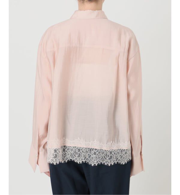  「《予約》【洗える】レーストリミングシャツ」|シャツ・ブラウス|