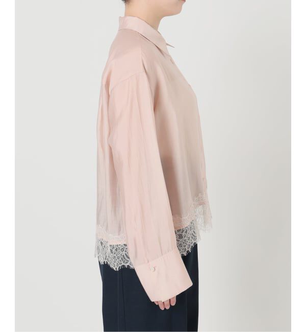  「《予約》【洗える】レーストリミングシャツ」|シャツ・ブラウス|