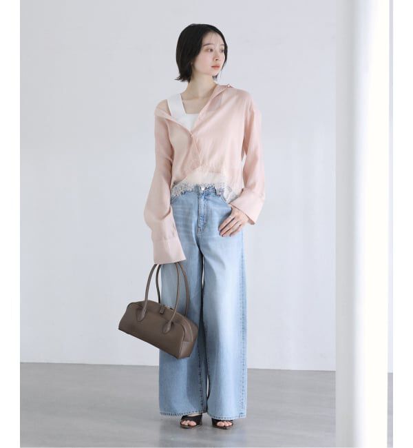  「《予約》【洗える】レーストリミングシャツ」|シャツ・ブラウス|