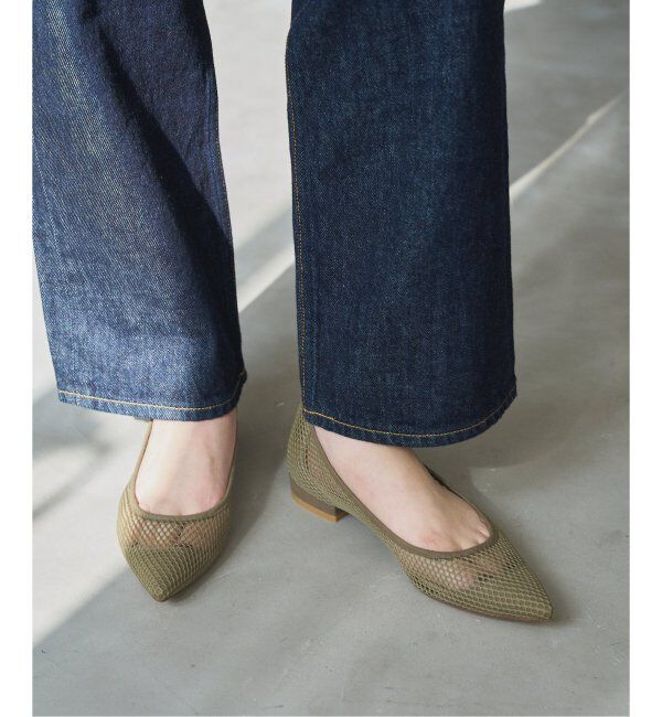  「《追加3》ポインテッドネットフラット」|その他|カーキ