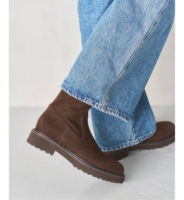  「《追加6》3.5cmトラックソールフィットショートブーツ」|ショートブーツ|