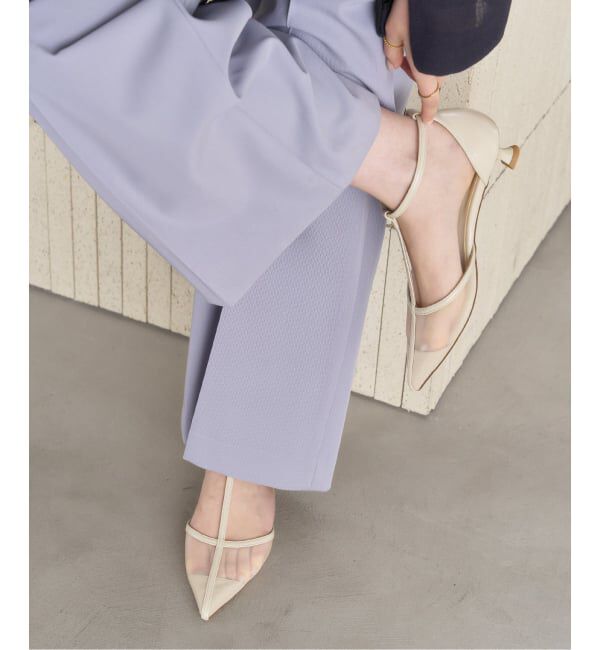  「《追加予約》3.5cmTストラップシアーパンプス」|パンプス|