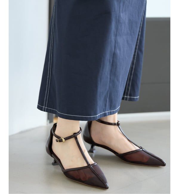  「《追加予約》3.5cmTストラップシアーパンプス」|パンプス|