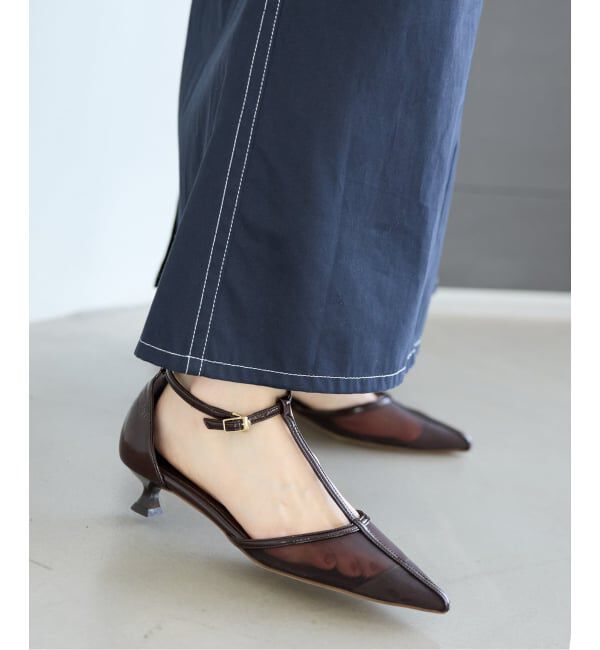  「《追加予約》3.5cmTストラップシアーパンプス」|パンプス|