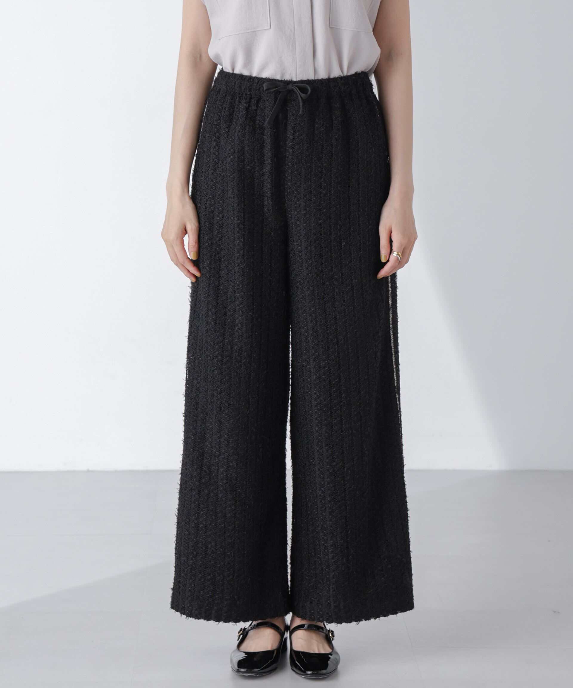 nano･universe「サイドラインレースパンツ」|チノ|