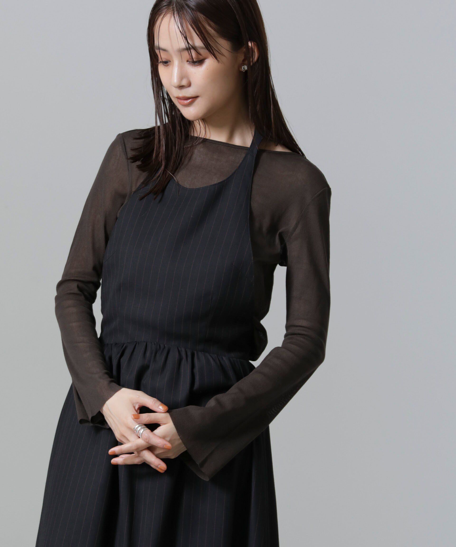 nano･universe「フレアスリーブメッシュトップス」|Tシャツ・カットソー|