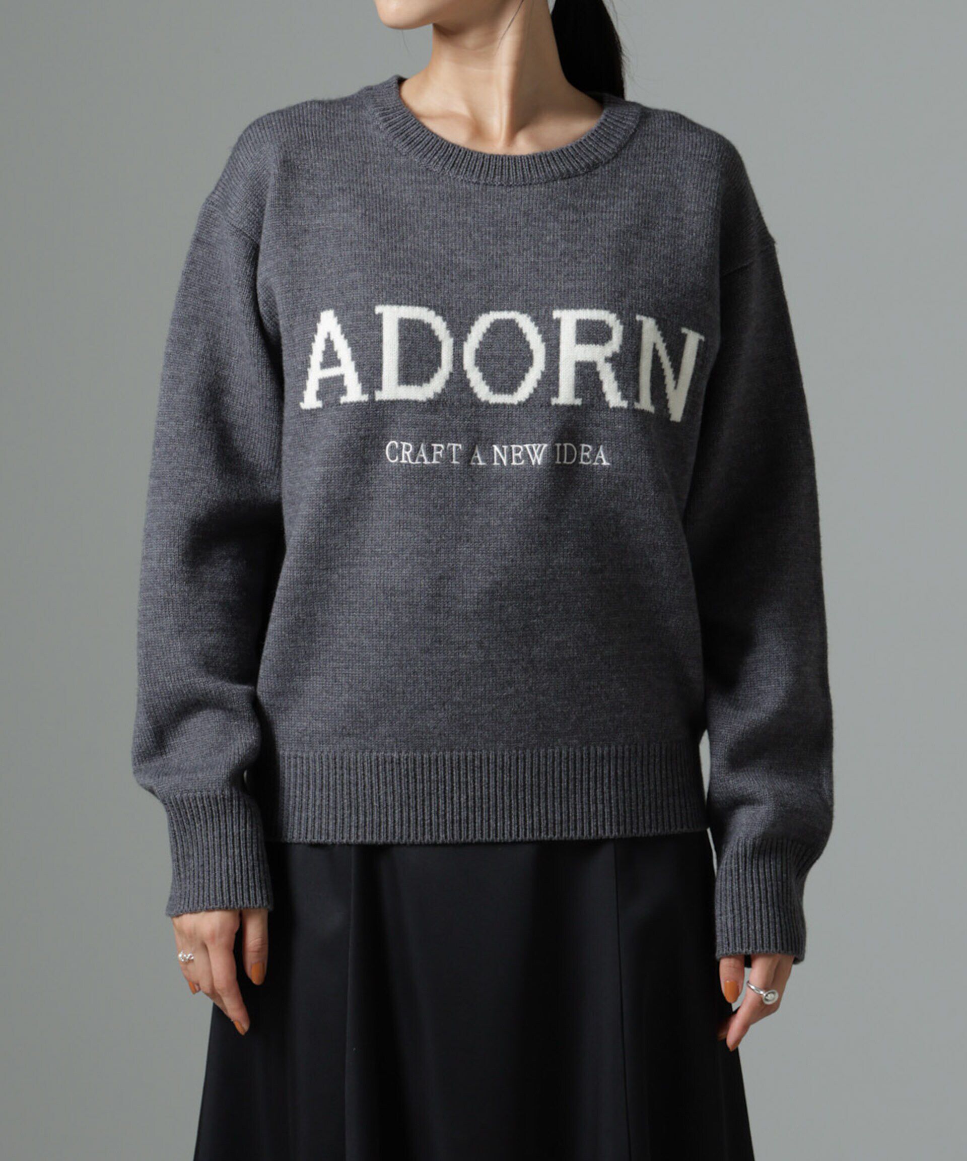 nano･universe「ロゴニットプルオーバー」|ニット・セーター|