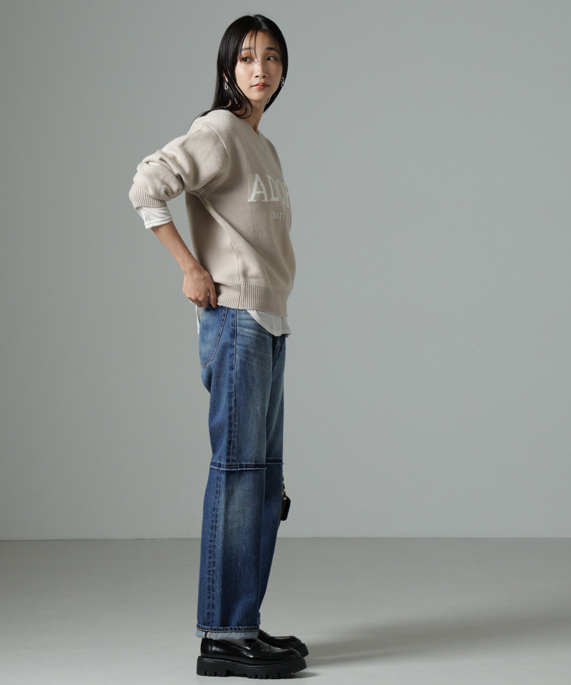 nano･universe「ロゴニットプルオーバー」|ニット・セーター|