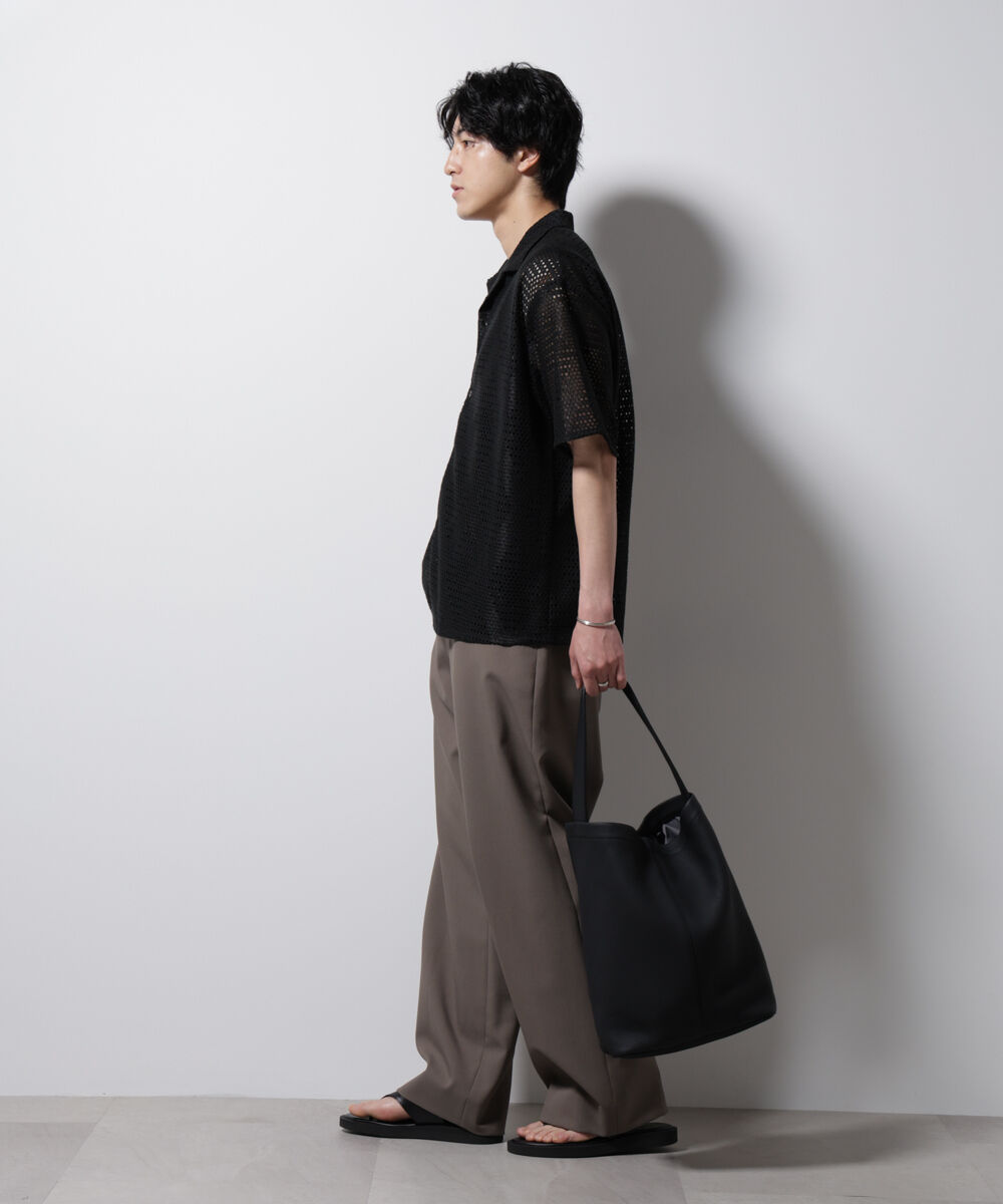 nano･universe「ダイヤレース オープンカラーシャツ」|シャツ・ブラウス|