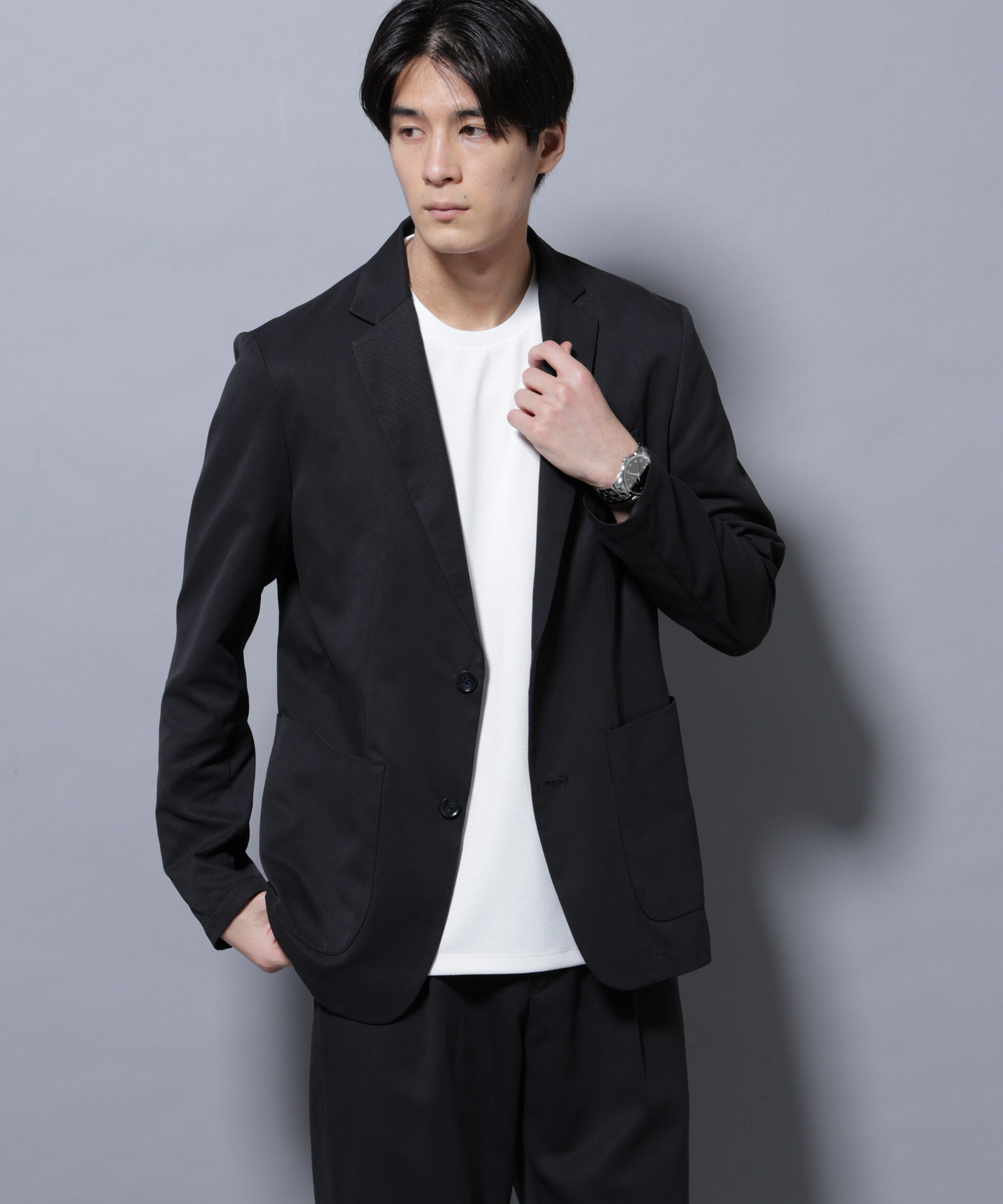 nano･universe「ピーチツイルセットアップ」|スーツ|