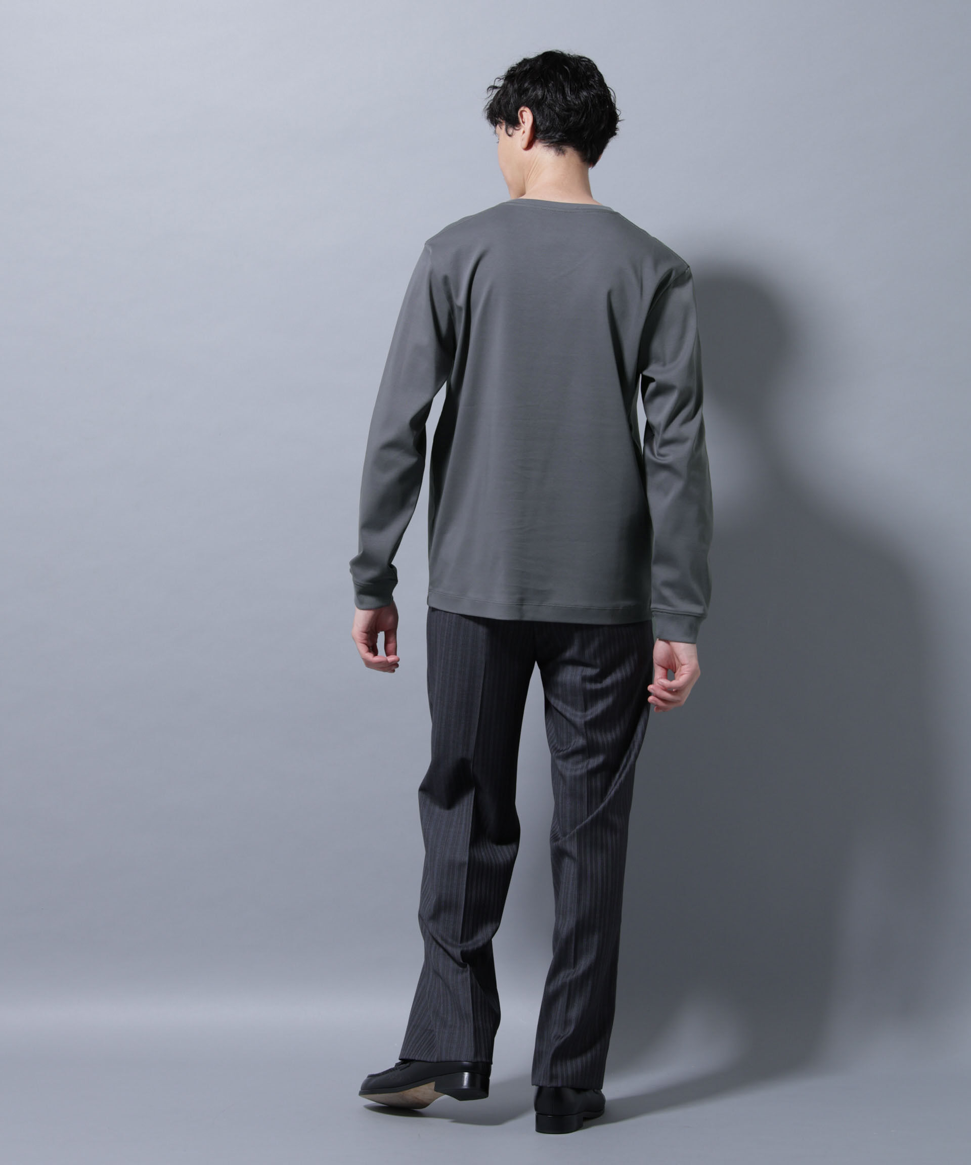 nano･universe「アンチスメルVネックTシャツ 長袖」|Tシャツ・カットソー|