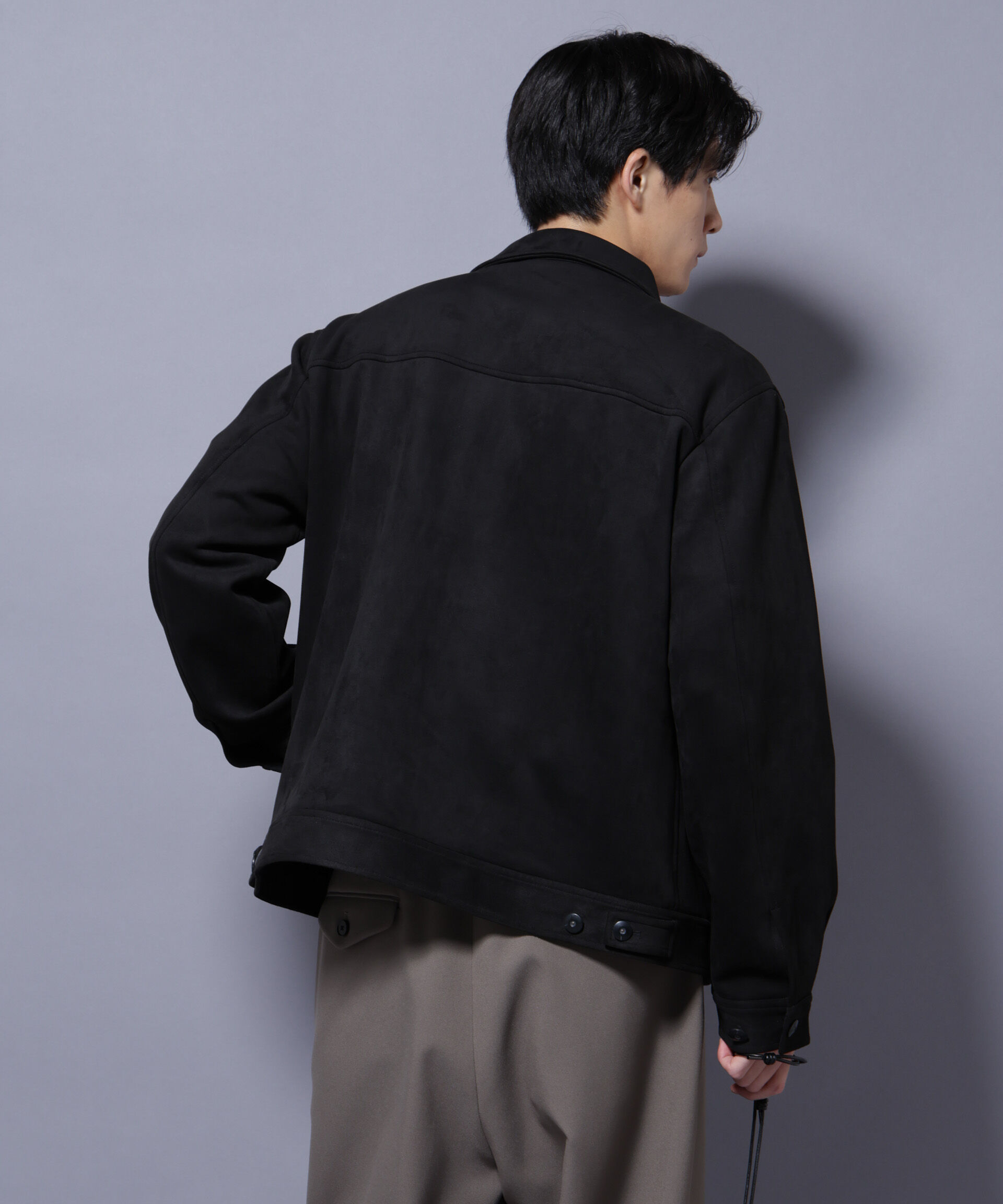 nano･universe「フェイクスエードブルゾン」|ブルゾン・スタジャン|