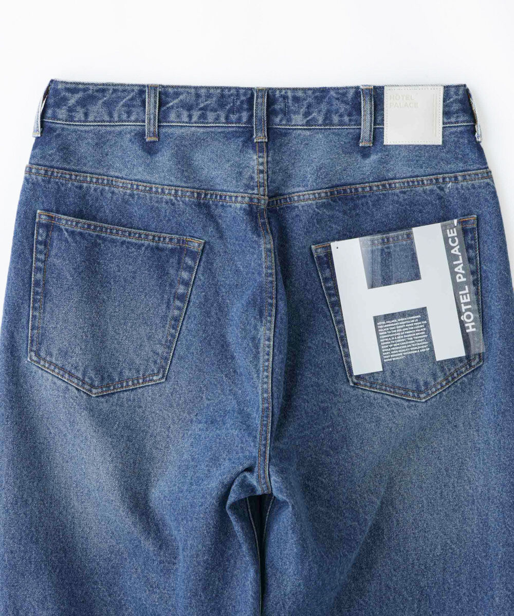  「「HOTEL PALACE」オテルパラス 13ozバイオブリーチルーズシルエットデニムパンツ」|デニム|