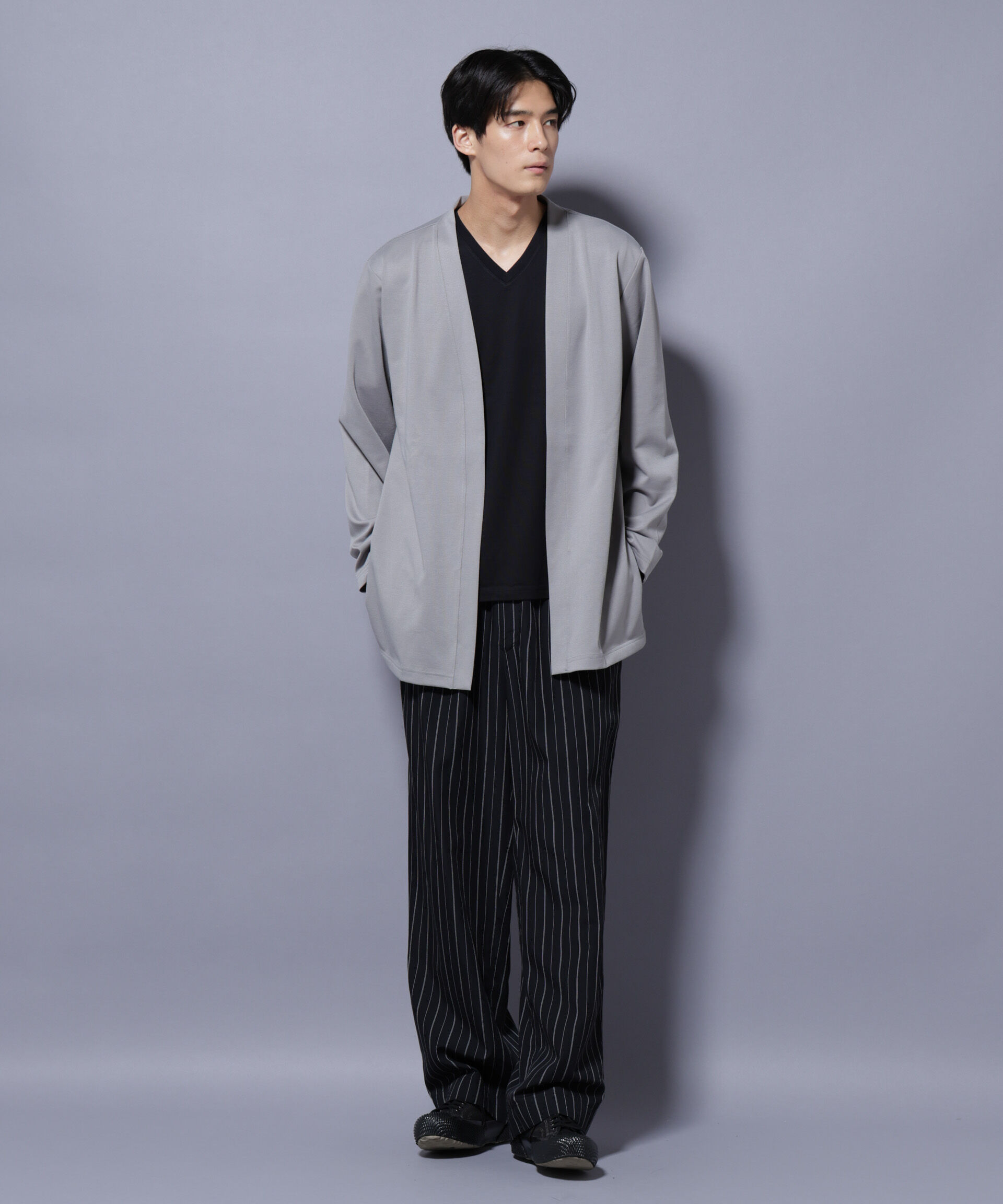 nano･universe「ダブルジャージー着流しカーディガン」|Tシャツ・カットソー|