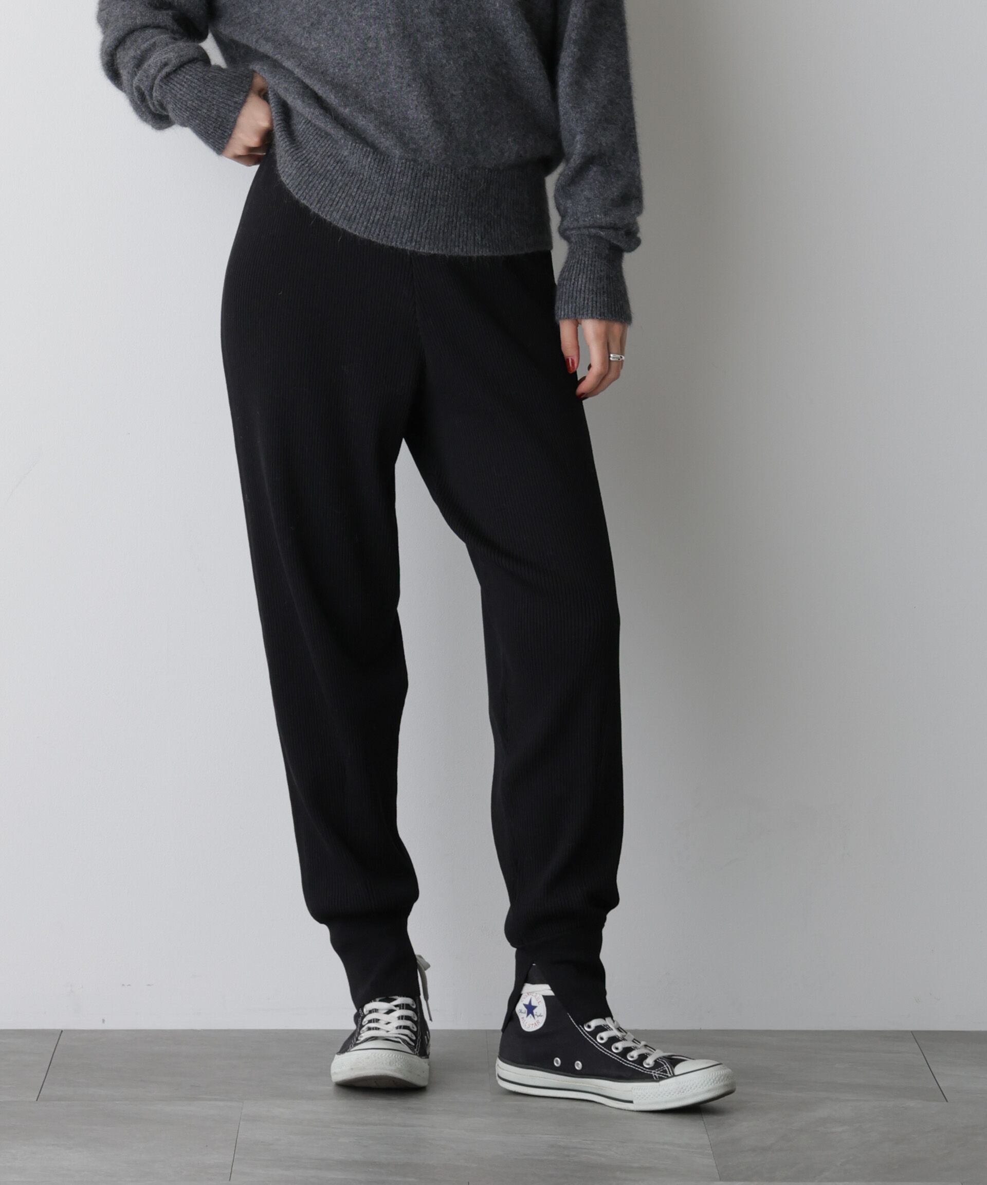  「「STEVELOUR」裾リブニットパンツ」|その他|