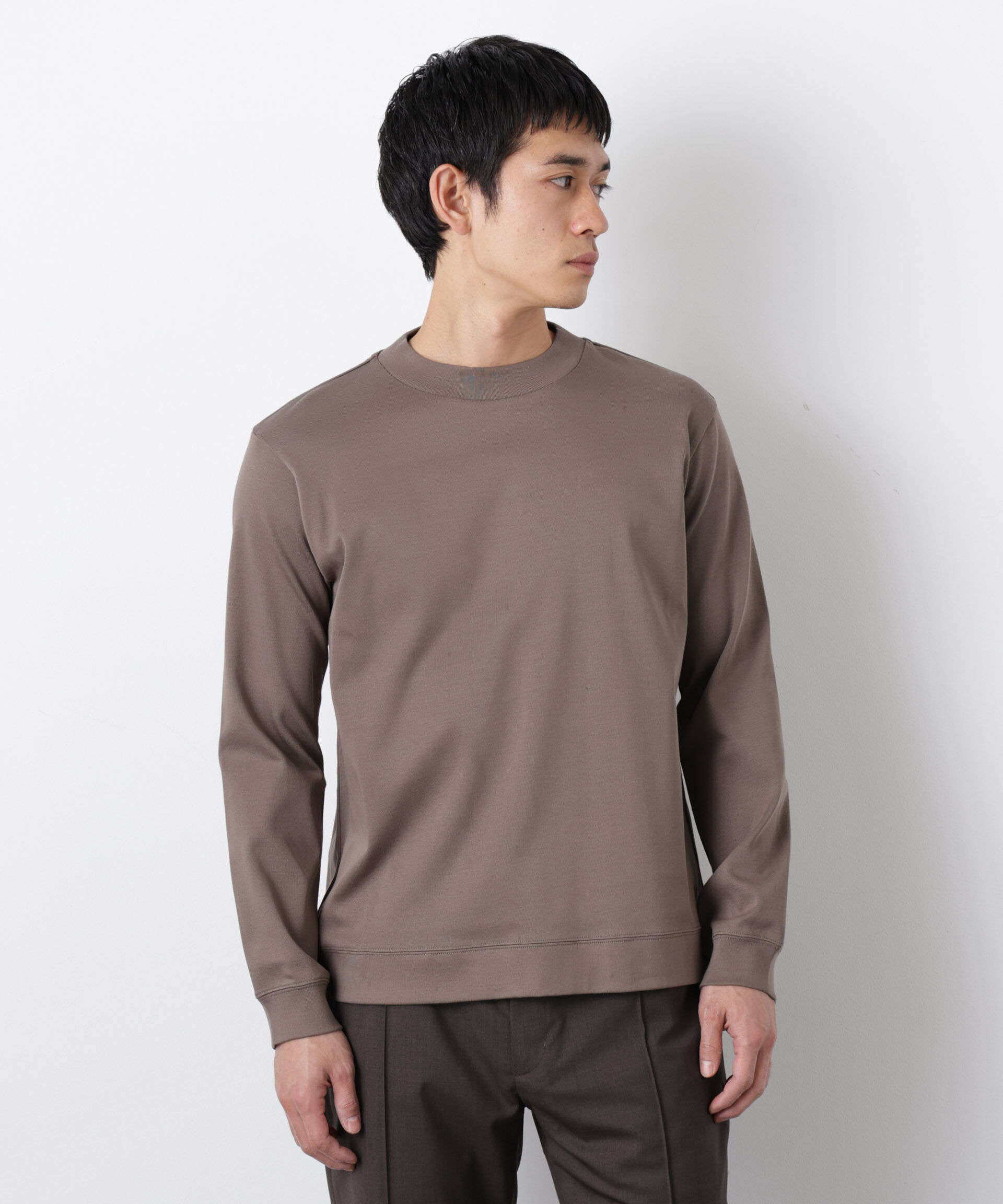 nano･universe「「FORMAL JERSEY」モックネックカットソー長袖」|Tシャツ・カットソー|