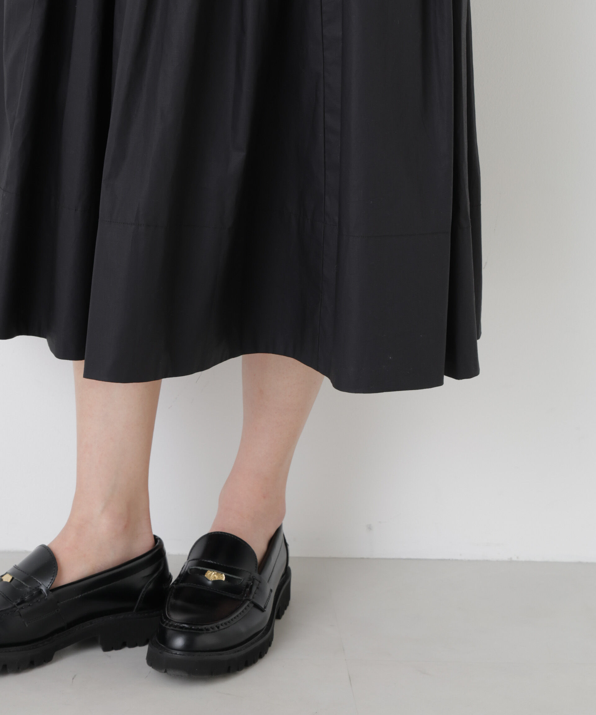 nano･universe「ローギャザーミディスカート」|スカート|