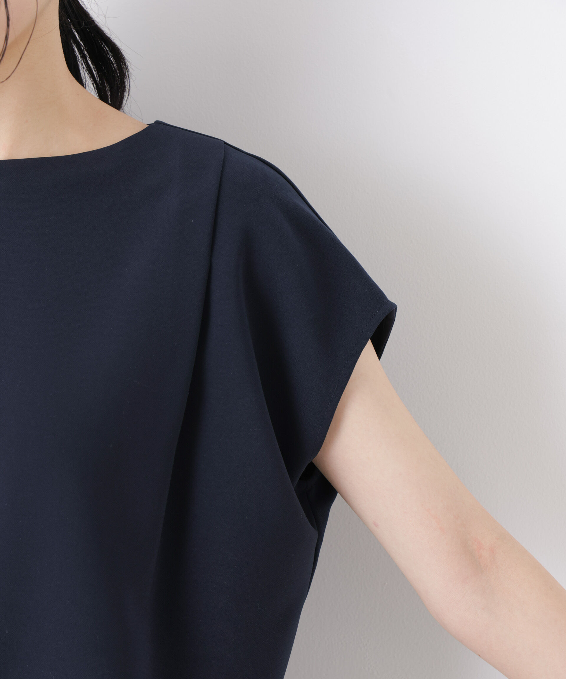 nano･universe「DressT/ボートネックタックコクーンブラウス」|シャツ・ブラウス|