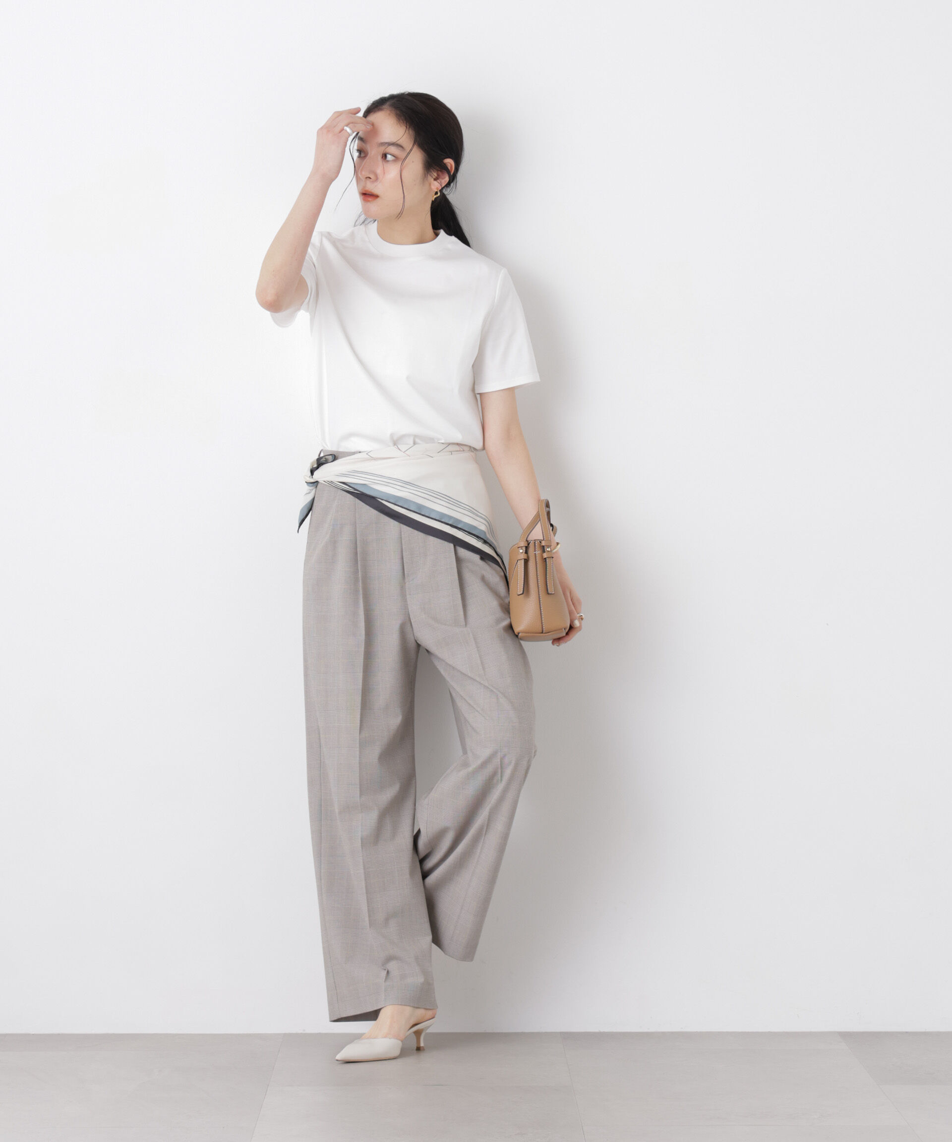 nano･universe「DressT/シルケットスムースモックネックTシャツ」|Tシャツ・カットソー|