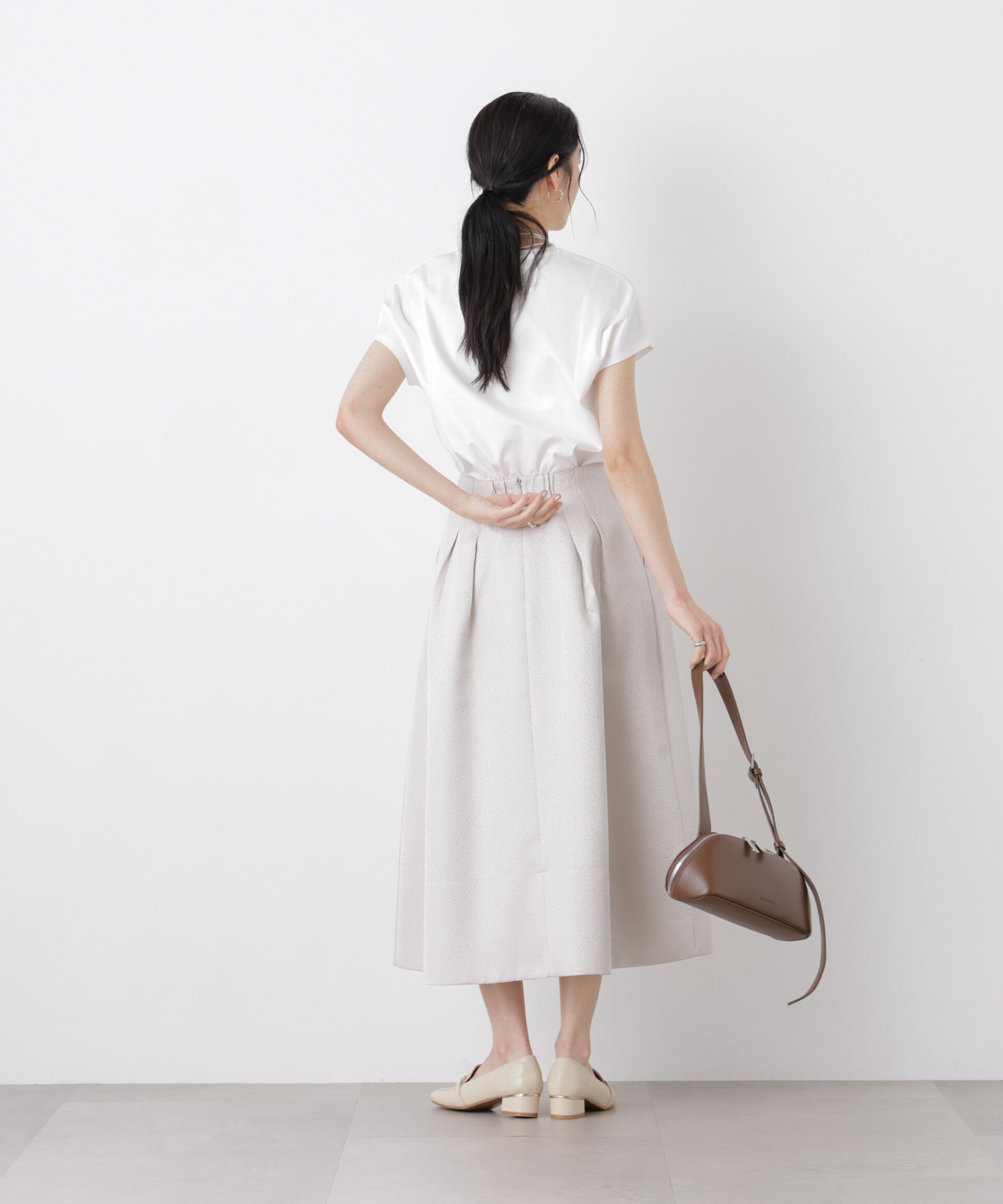 nano･universe「DressT/シルケットスムースVネックソフトドルマンTシャツ」|Tシャツ・カットソー|