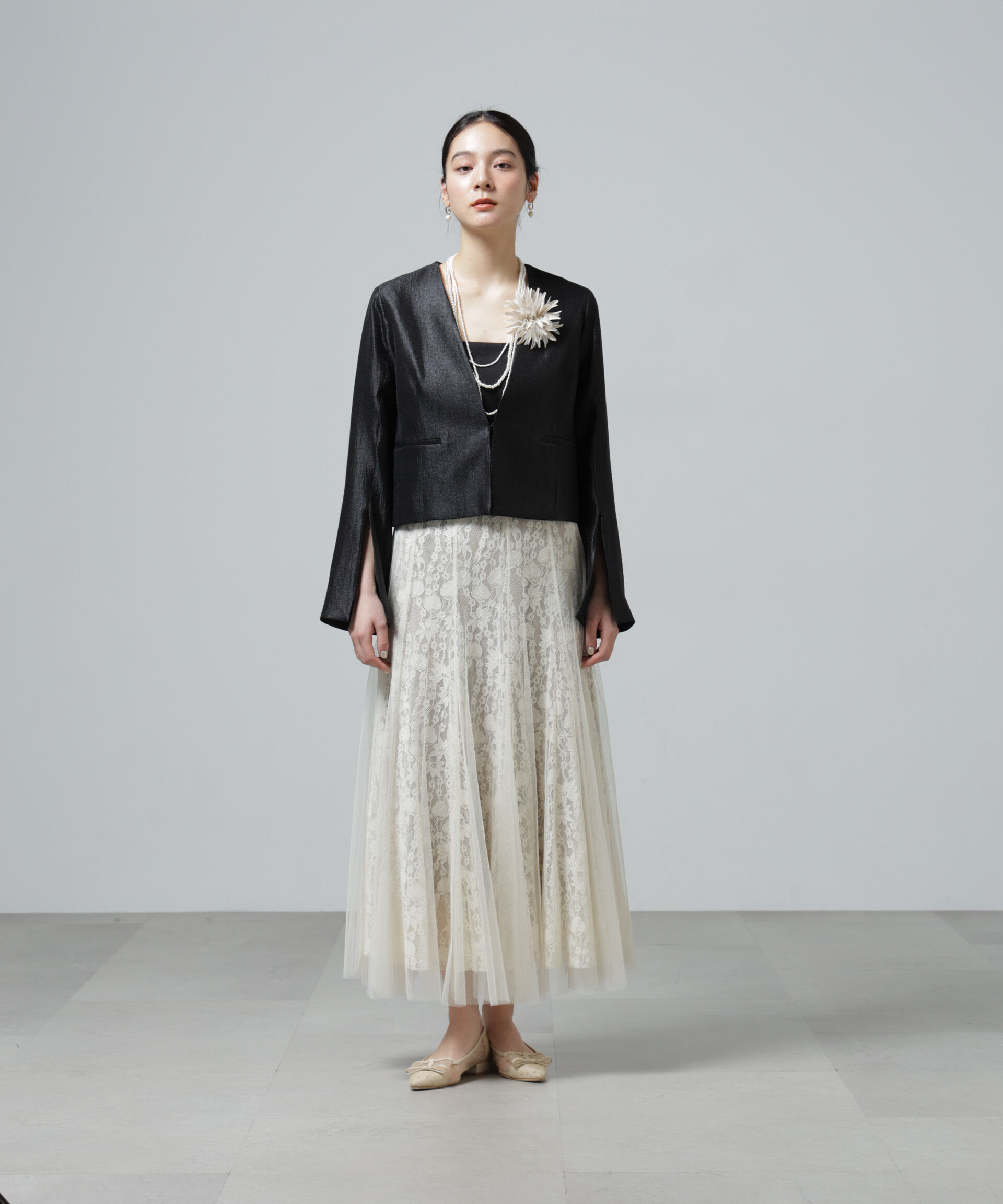 nano･universe「CHOKLATE PARIS/チュールレーススカート」|スカート|