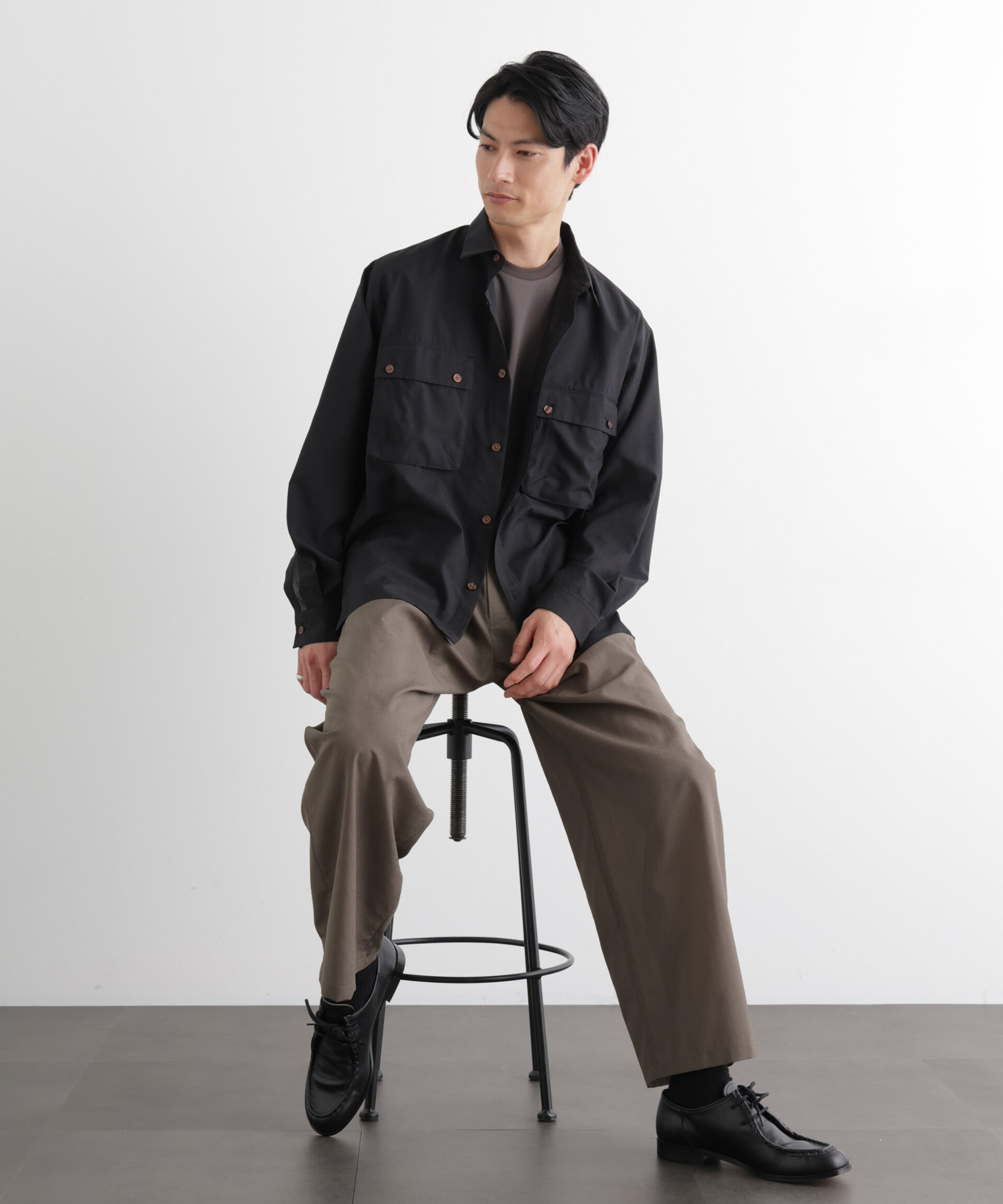 nano･universe「ﾃｸﾆｶﾙﾘﾈﾝﾗｲｸ2ﾀｯｸｲｰｼﾞｰｽﾗｯｸｽ/吸水速乾･接触冷  」|チノ|