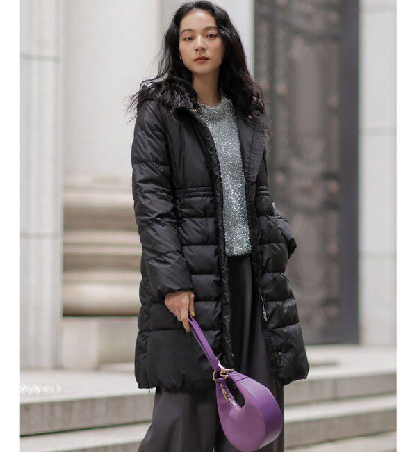 組曲「ライトタフタロング ダウン」|ダウン|ブラック系