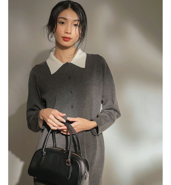 組曲「ニット襟トロンプルイユ ワンピース」|ワンピース|