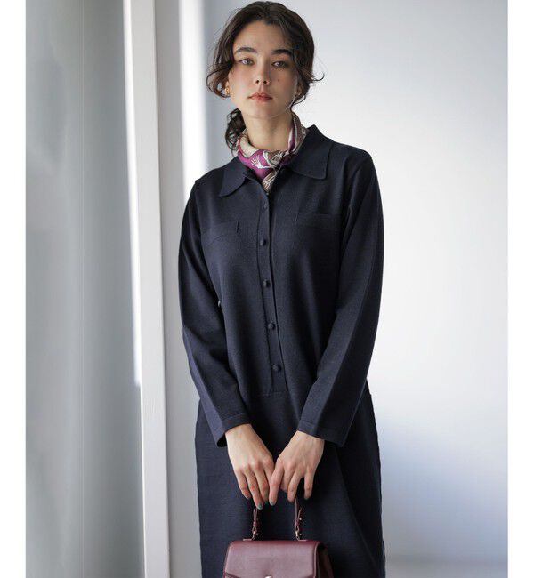 組曲「ニット襟トロンプルイユ ワンピース」|ワンピース|