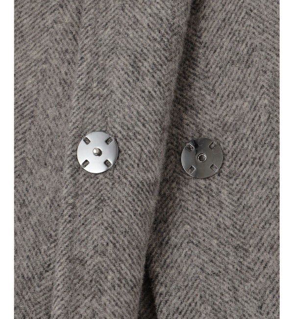 自由区「ウールリバーロング コート」|ノーカラーコート|