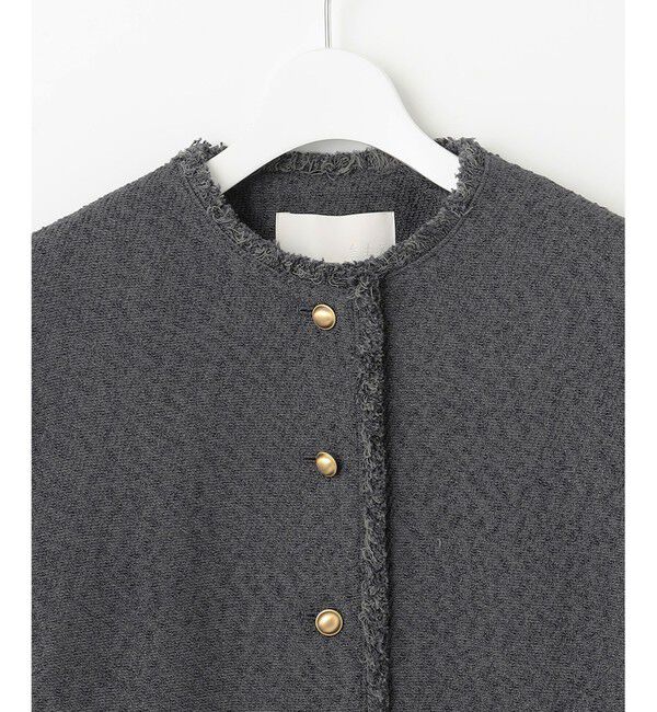 自由区「【SHIHOさん着用】ブライトリングツイード ジャケット」|ノーカラージャケット|