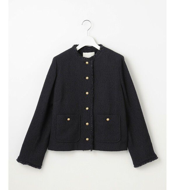 自由区「【SHIHOさん着用】ブライトリングツイード ジャケット」|ノーカラージャケット|