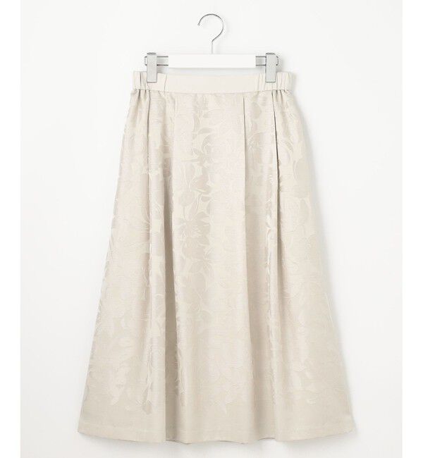 自由区「【セットアップ対応・洗える】フラワーオパールタックフレア スカート」|スカート|
