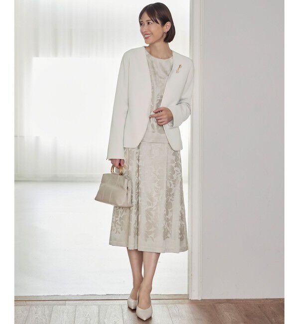 自由区「【セットアップ対応・洗える】フラワーオパールタックフレア スカート」|スカート|