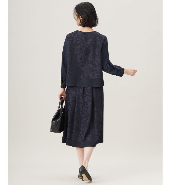 自由区「【セットアップ対応・洗える】フラワーオパールタックフレア スカート」|スカート|