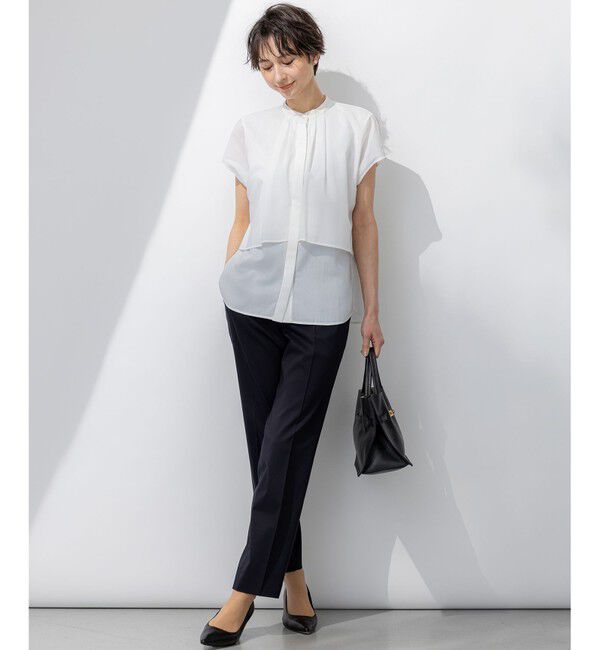 23区「【セットアップ対応/洗える】ストレッチシャンブレー テーパード パンツ」|その他|