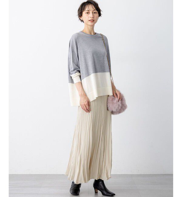 23区「【洗える】クラッシュ プリーツ ジョーゼット スカート」|スカート|