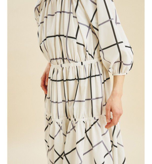 Grace Class「チェックプリントギャザードレス」|ワンピース|