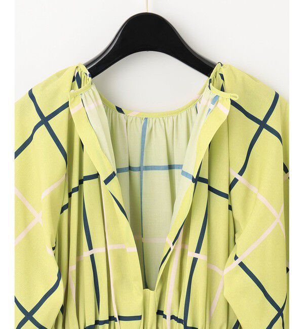 Grace Class「チェックプリントギャザードレス」|ワンピース|