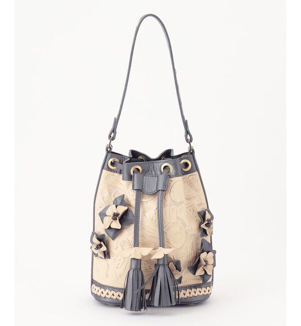Carving Tribes「Flower Motif Bag」|ハンドバッグ|ブラック