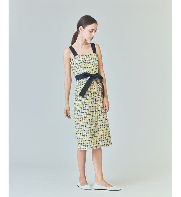  「チュールヤーンツイードワンピース」|ドレス|