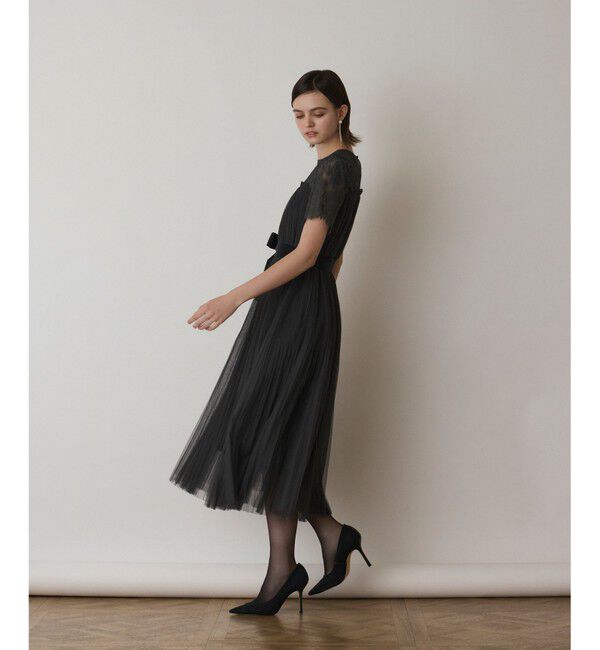 GRACE CONTINENTAL「チュールプリーツドレス」|ドレス|